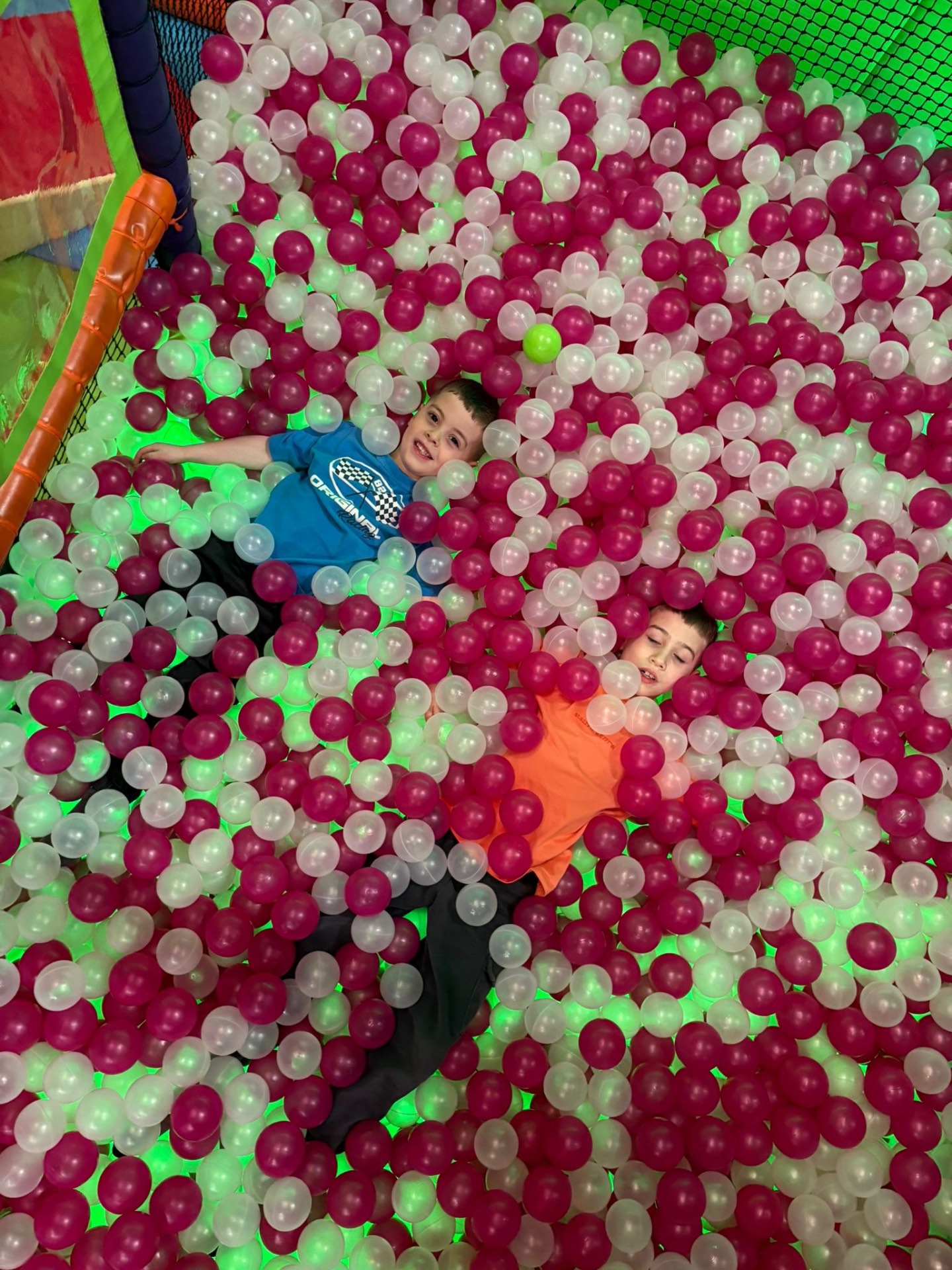 Glowing ball pit fun